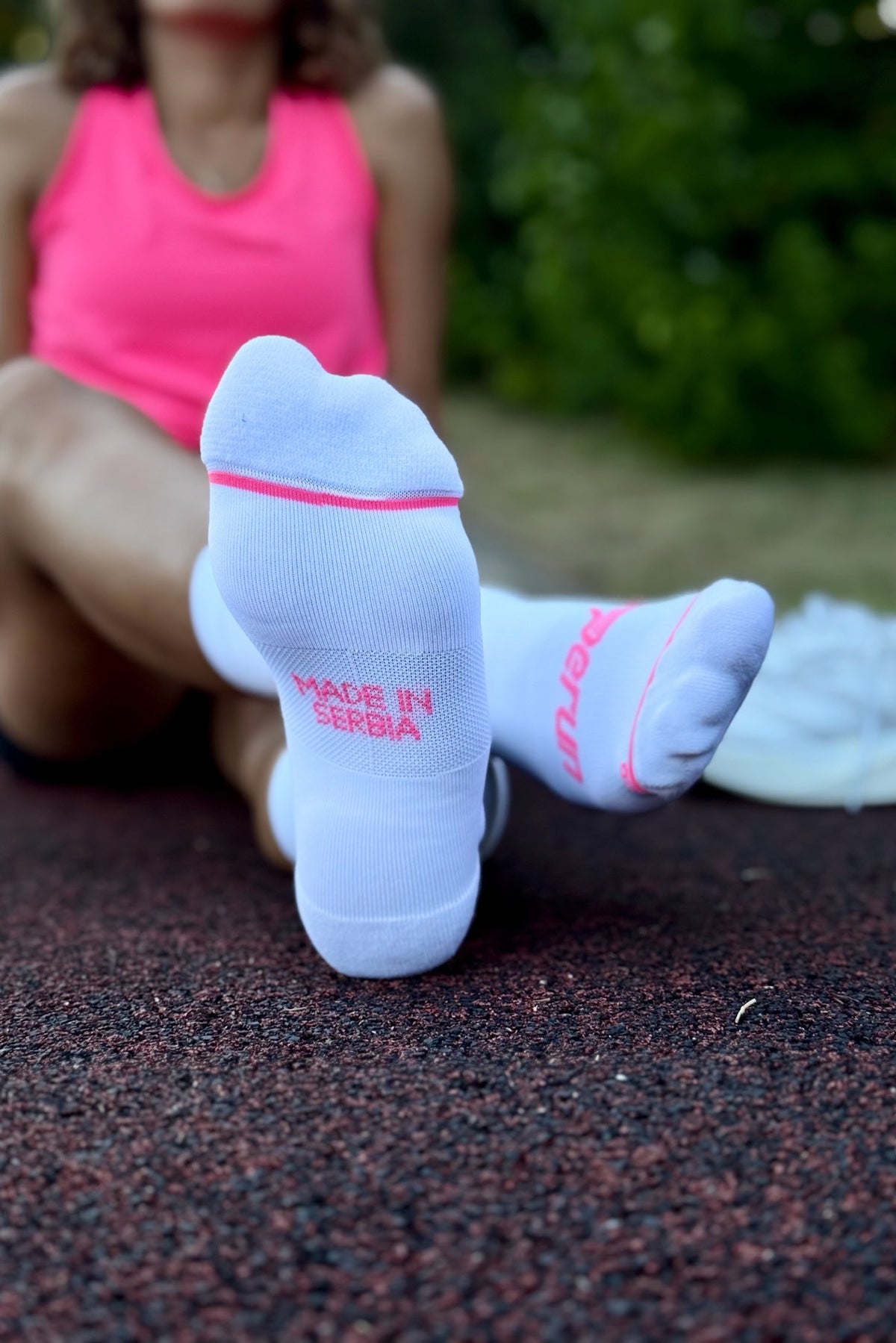 Perun Mogu White čarape za trčanje bele
